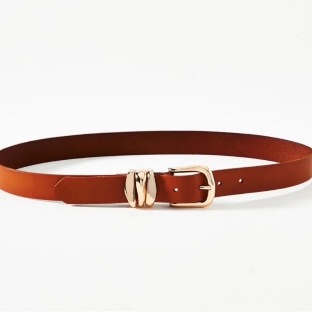 Anthropologie structured keeper belt in Honey NWT
